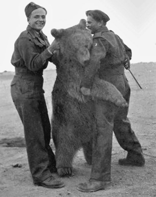 Wojtek playing with soldiers